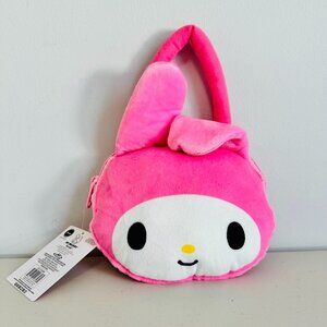 SANRIO MY MELODY PLUSH HEAD TOP HANDLE PILLOW BAG